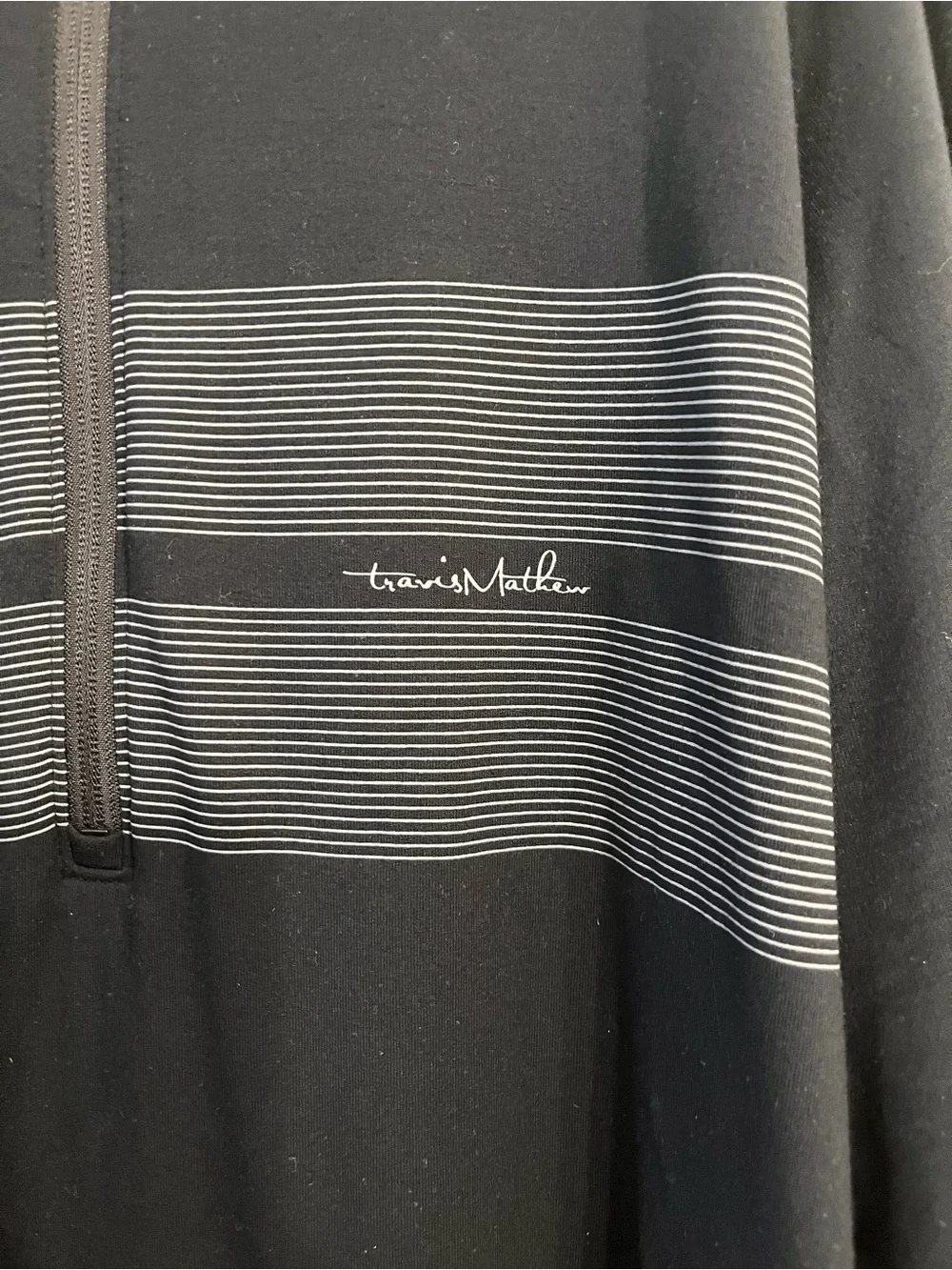 Travis Mathew Black Zip-Front Pullover